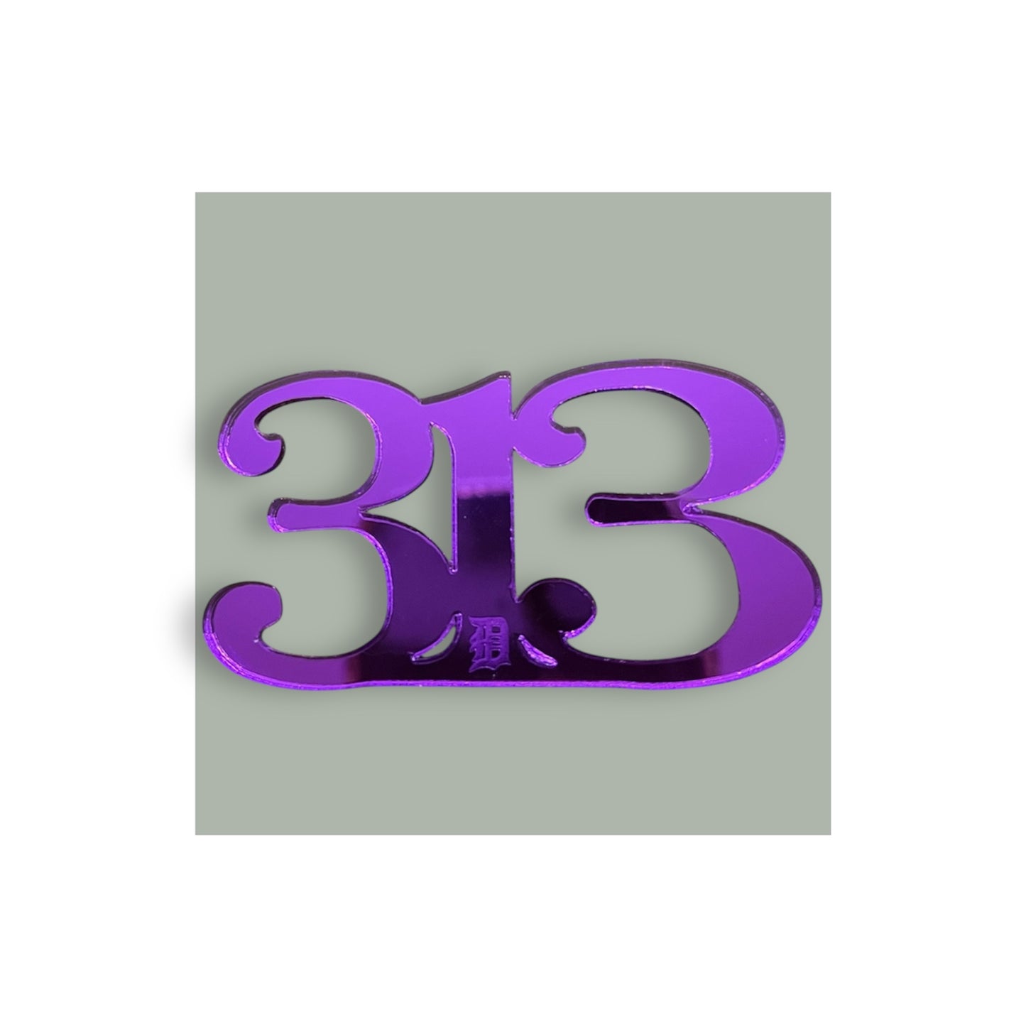 313 D Metallic Acrylic Brooches