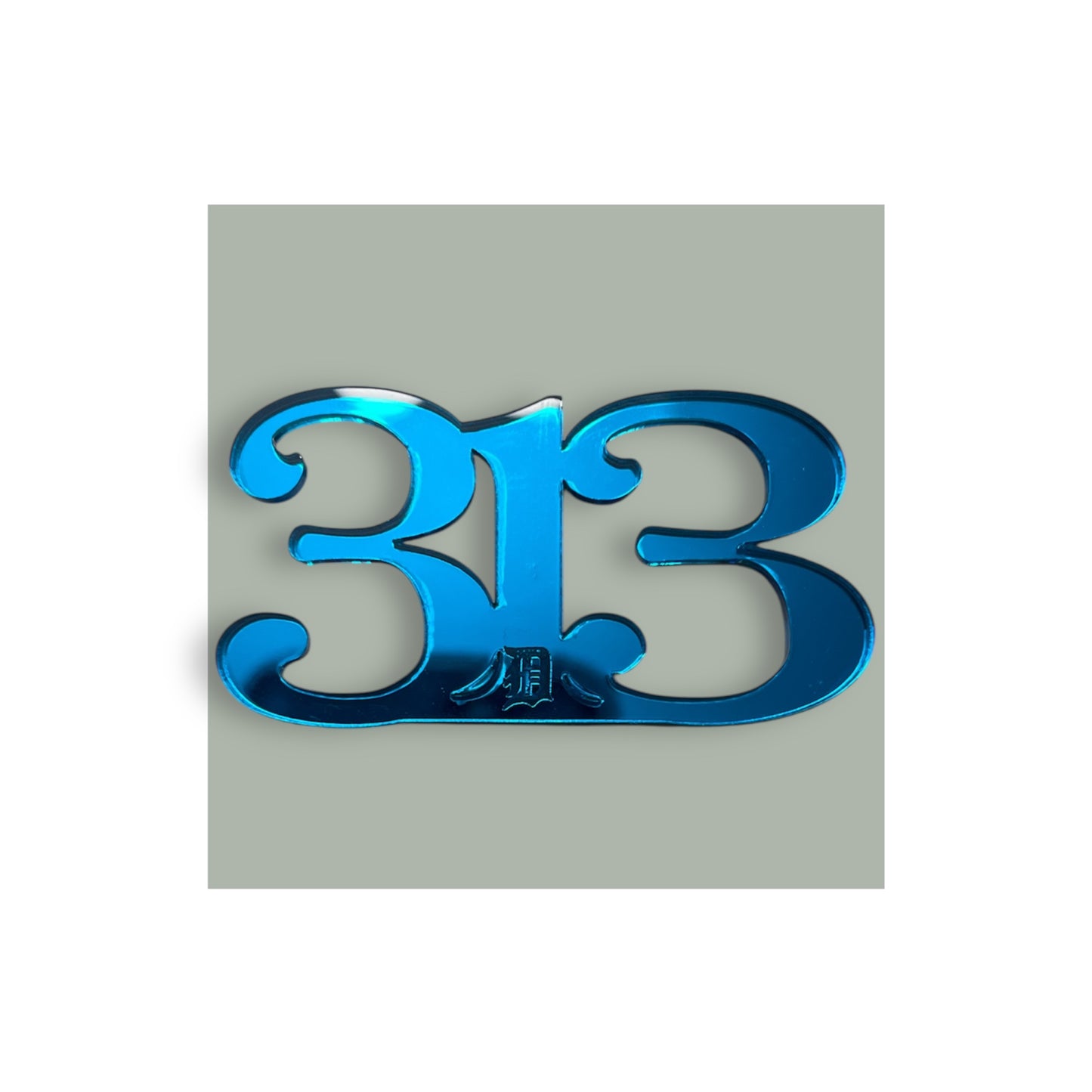 313 D Metallic Acrylic Brooches