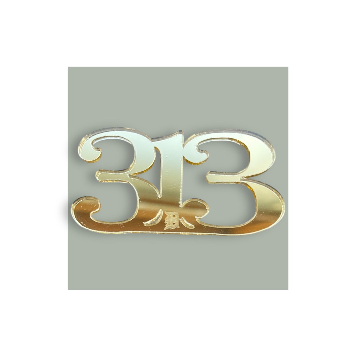313 D Metallic Acrylic Brooches