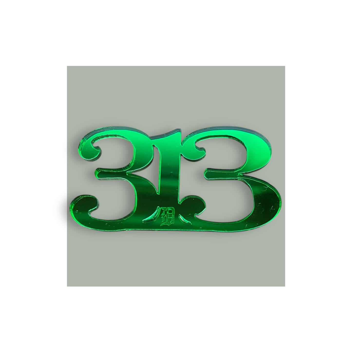 313 D Metallic Acrylic Brooches
