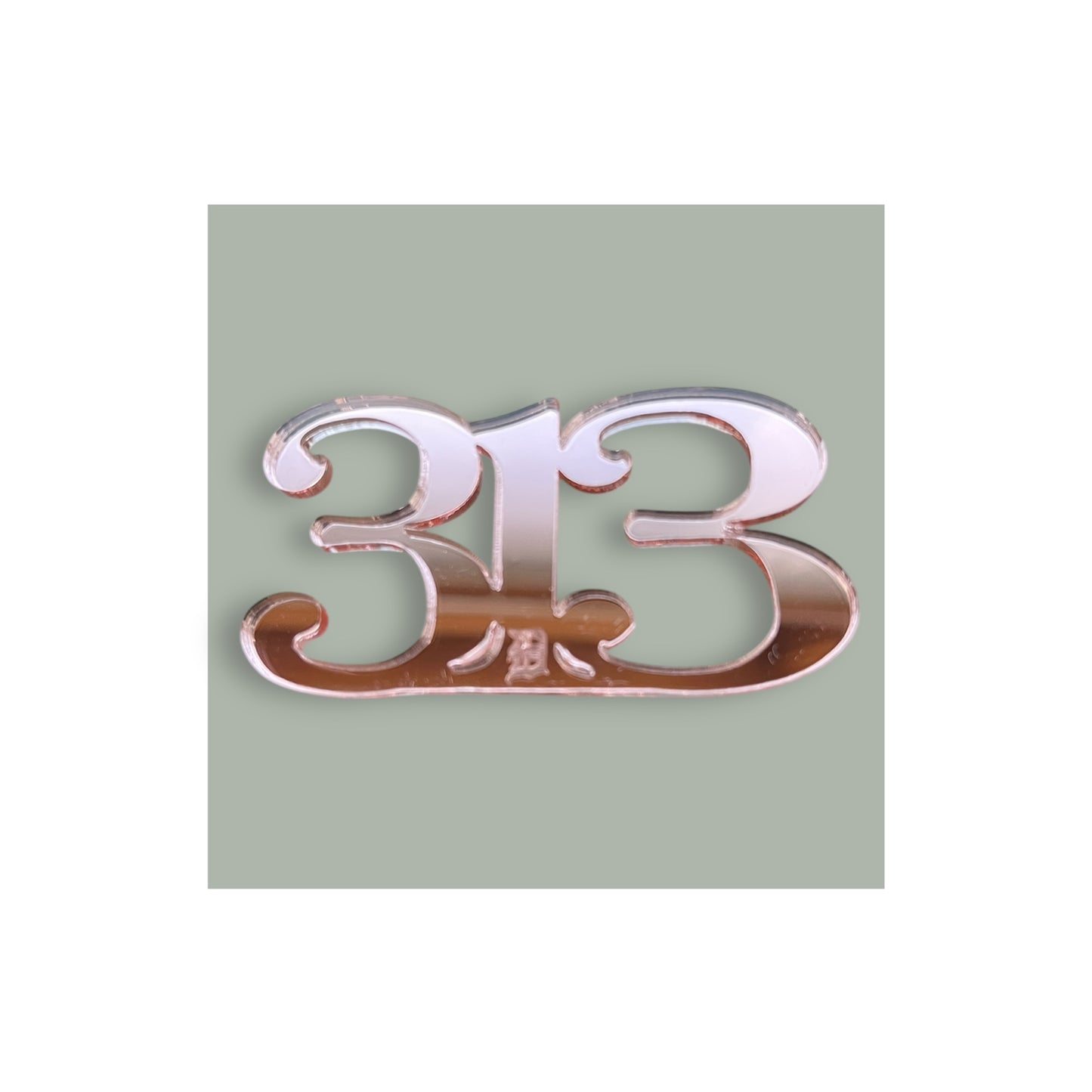 313 D Metallic Acrylic Brooches