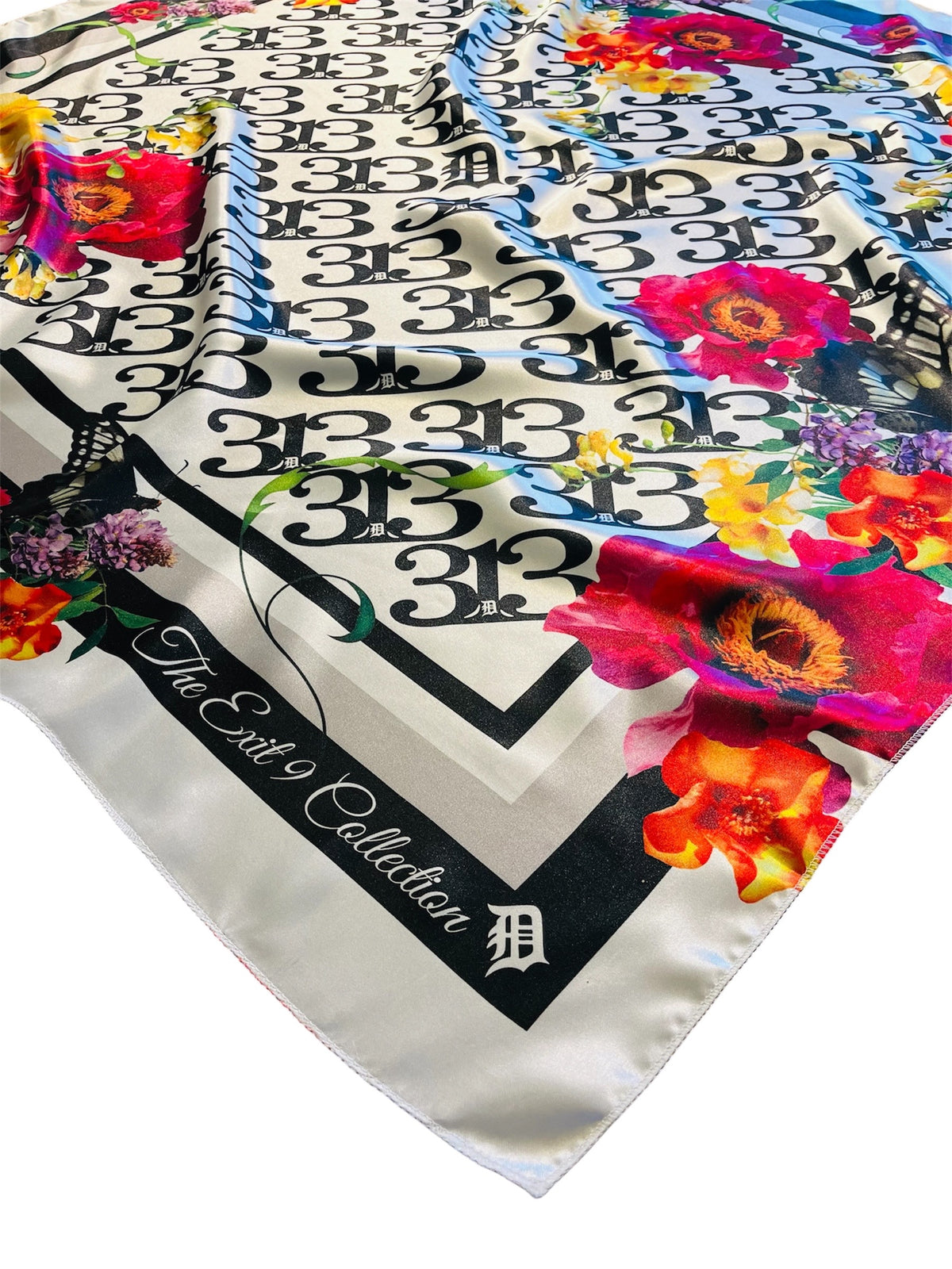 Large 313 Monogram Luxury Silk Scarf